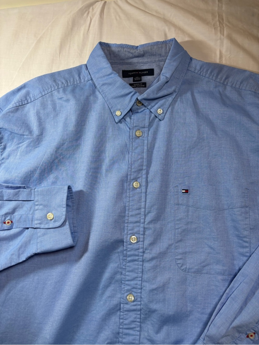 Tommy Hilfiger Light Blue Oxford Button-Down Dress Shirt